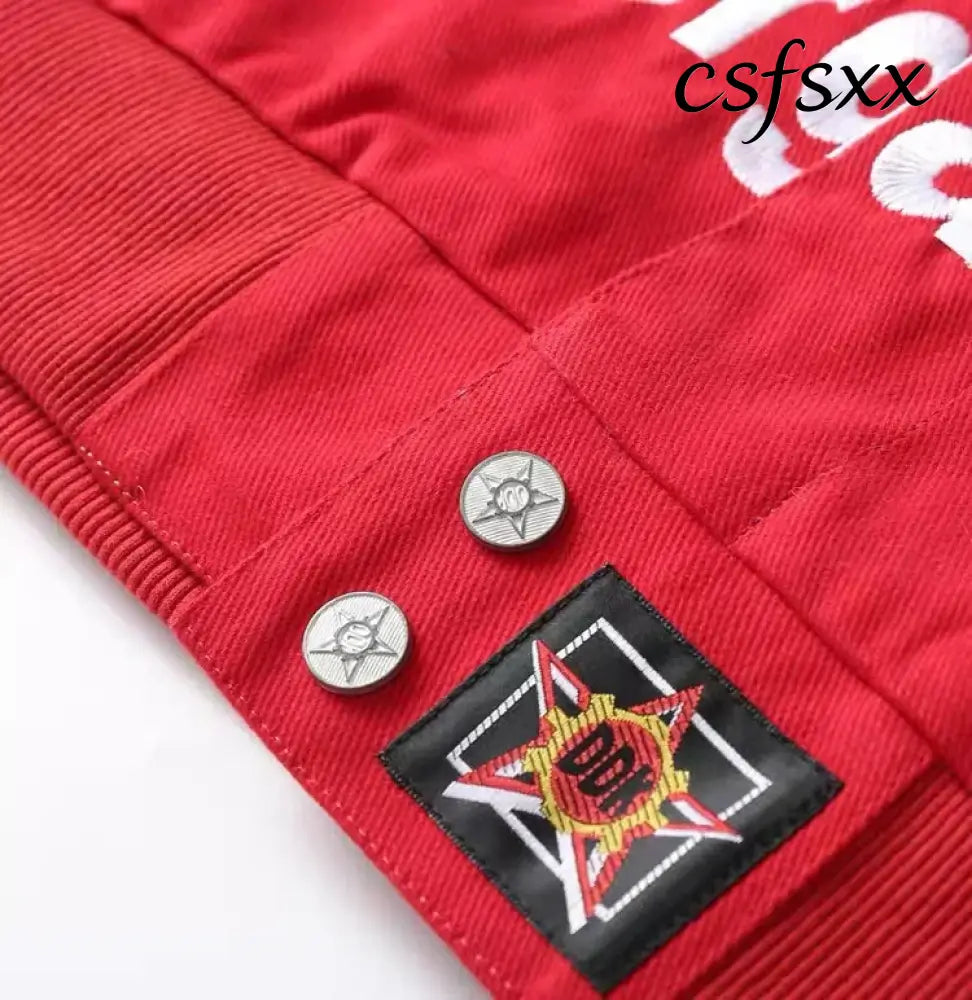 2026 Spring/Autumn American Retro Sports Atmosphere Racing Style Heavy Embroidered Baseball Jacket