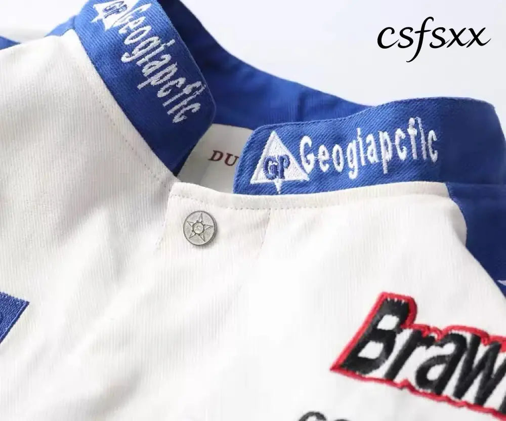 2026 Spring/Autumn American Retro Sports Atmosphere Racing Style Heavy Embroidered Baseball Jacket