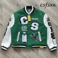 ALOC Heavy Industries Fully Embroidered Baseball Woolen Jacket Jacket ALOC26JK32 - green / XL