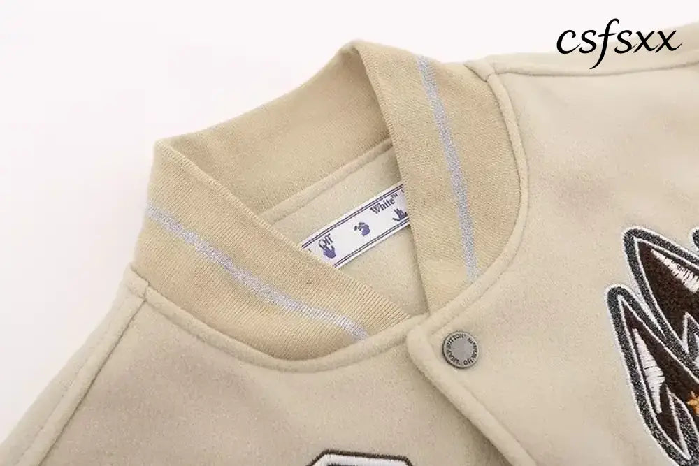 American Letter Embroidery Pattern Rhinestone High Quality Jacket And Coat Men Y2K New Street Hip Hop Vintage Baseball