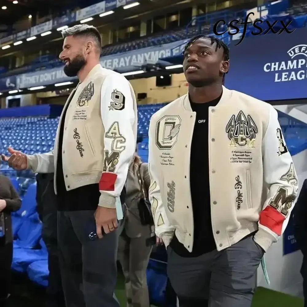 American Letter Embroidery Pattern Rhinestone High Quality Jacket And Coat Men Y2K New Street Hip Hop Vintage Baseball