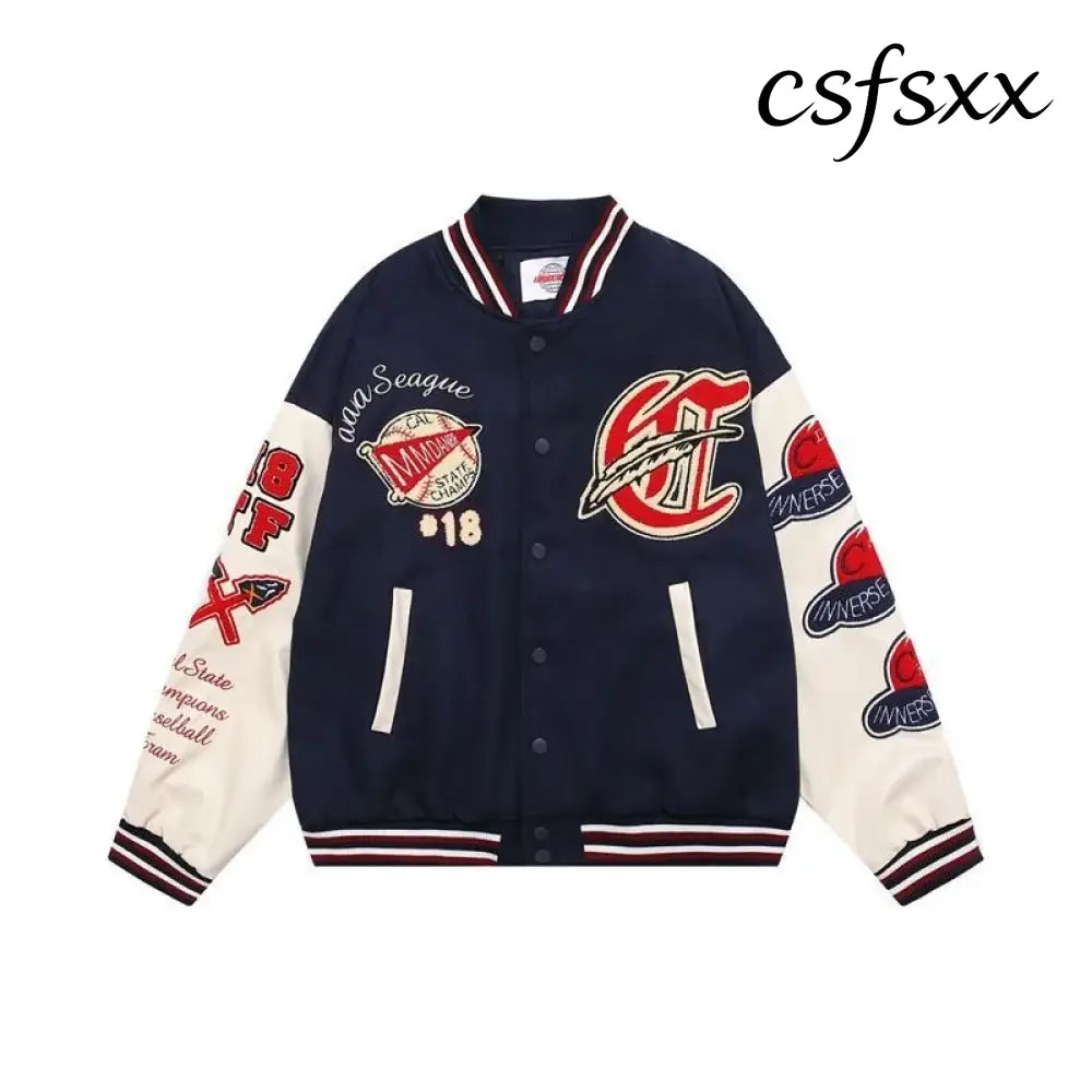American Retro Letter Flocking Embroidered Baseball Uniform Female Y2K Punk Street Motorcycle Harajuku Wind Student
