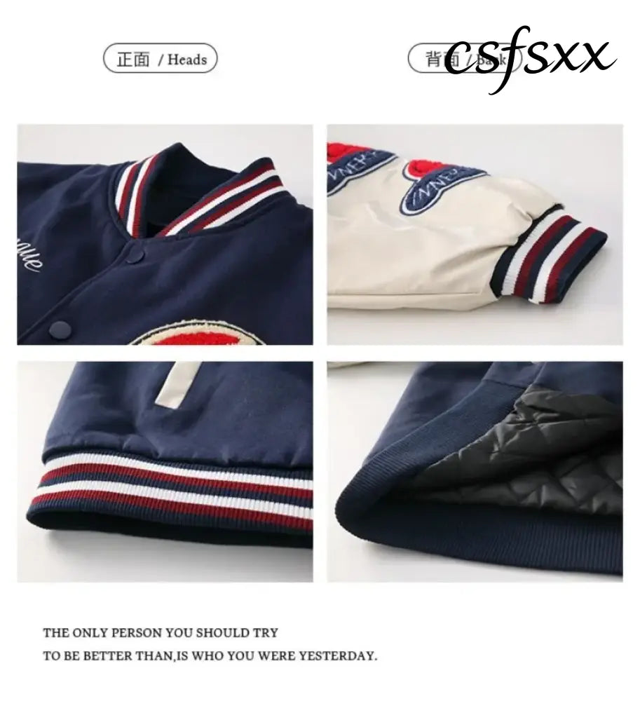American Retro Letter Flocking Embroidered Baseball Uniform Female Y2K Punk Street Motorcycle Harajuku Wind Student