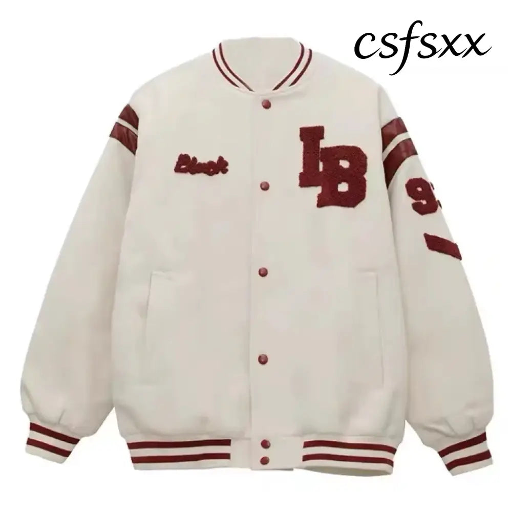 American Retro Letter Flocking Embroidered Baseball Uniform Female Y2K Punk Street Motorcycle Harajuku Wind Student