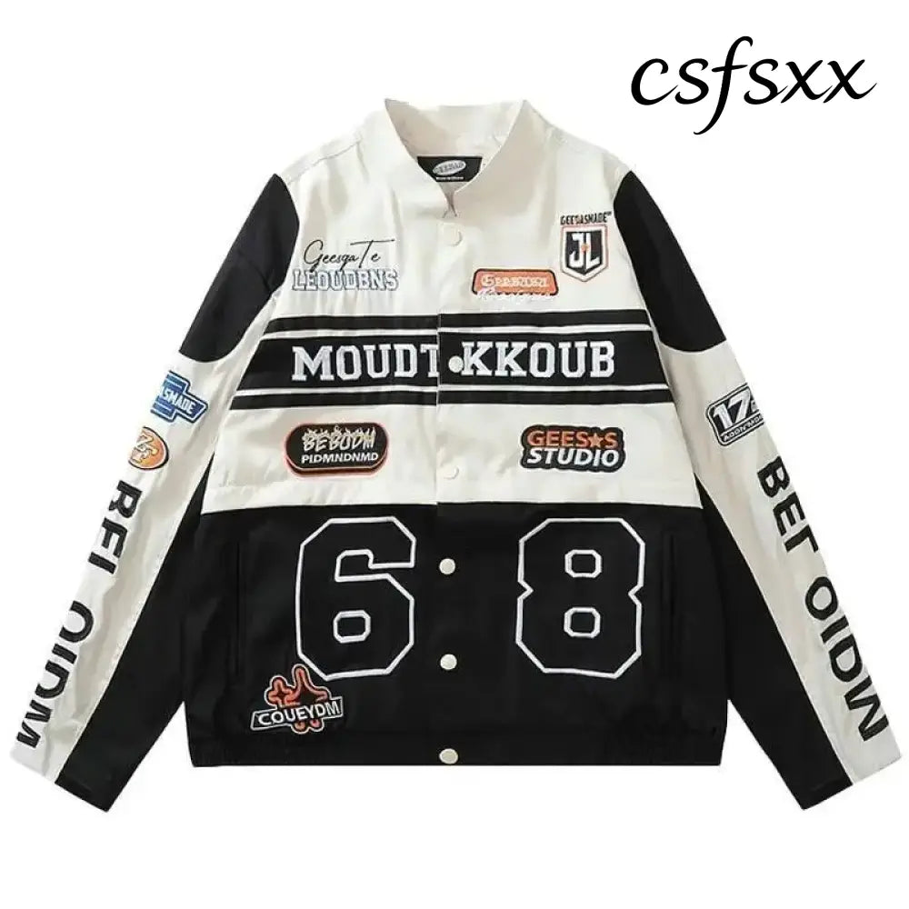 American Vintage Women Varsity Bomber Jacket Autumn Versatile Casual Blazers Harajuku Oversized Fashion Cardigans