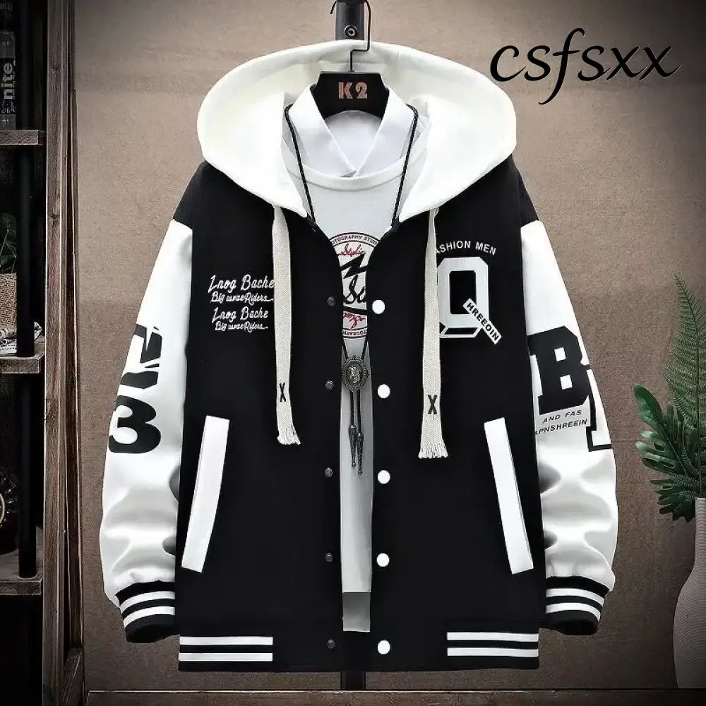 Autumn and winter men’s sweatshirt fashion Harajuku streetwear casual men’s clothing long-sleeve patterned hoodie