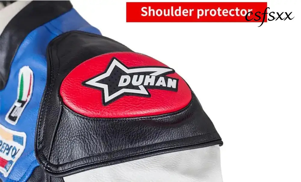 DUHAN Moto GP Motorcycle REPSOL Racing Leather Jacket VS02 Orange Blue M L XL XXL 3XL Good Pu Leahter Made High Quality