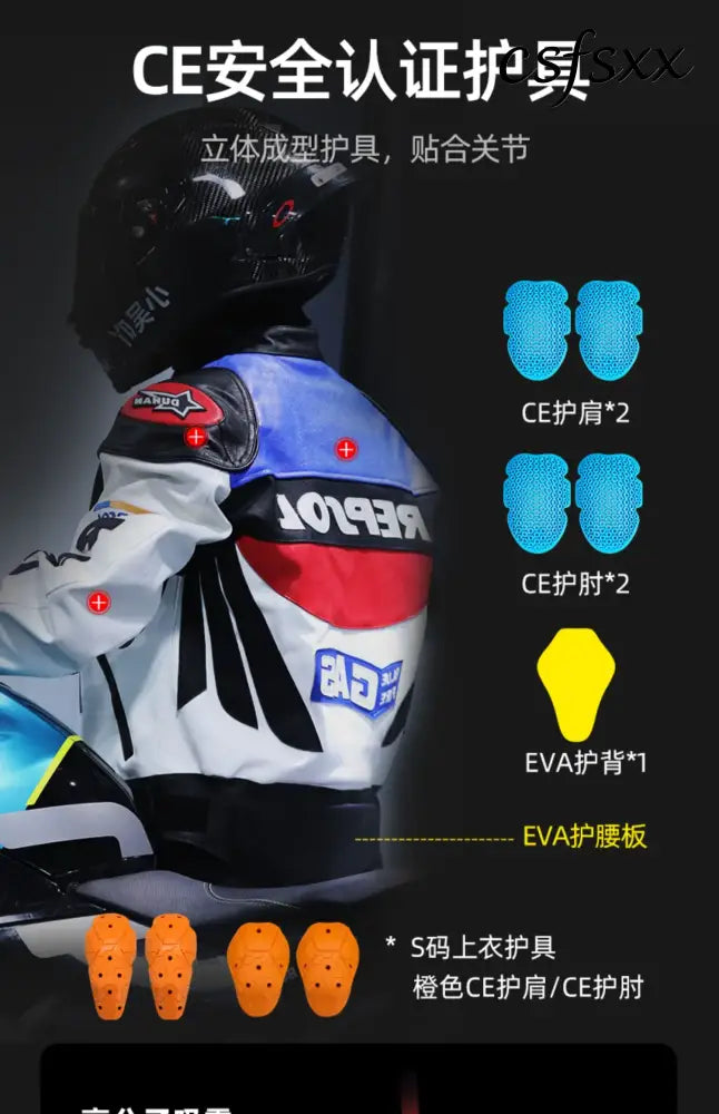 DUHAN Motorcycle Wear Men’s And Women’s Racing Wear PU Jacket Anti-Fall Off-Road Motorcycle Jacket Four Seasons