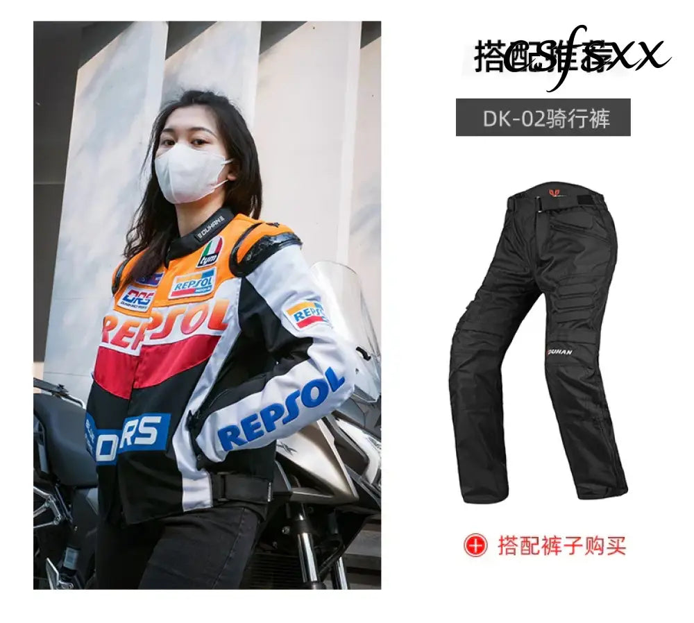 DUHAN Motorcycle Wear Men’s And Women’s Racing Wear PU Jacket Anti-Fall Off-Road Motorcycle Jacket Four Seasons