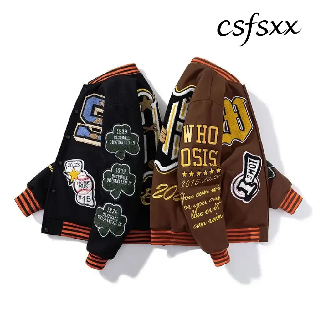 Embroidered Baseball Uniform for Men Spring Autumn Bomber Jackets Vintage Varsity Jackets Women Outerwears Fashion Men