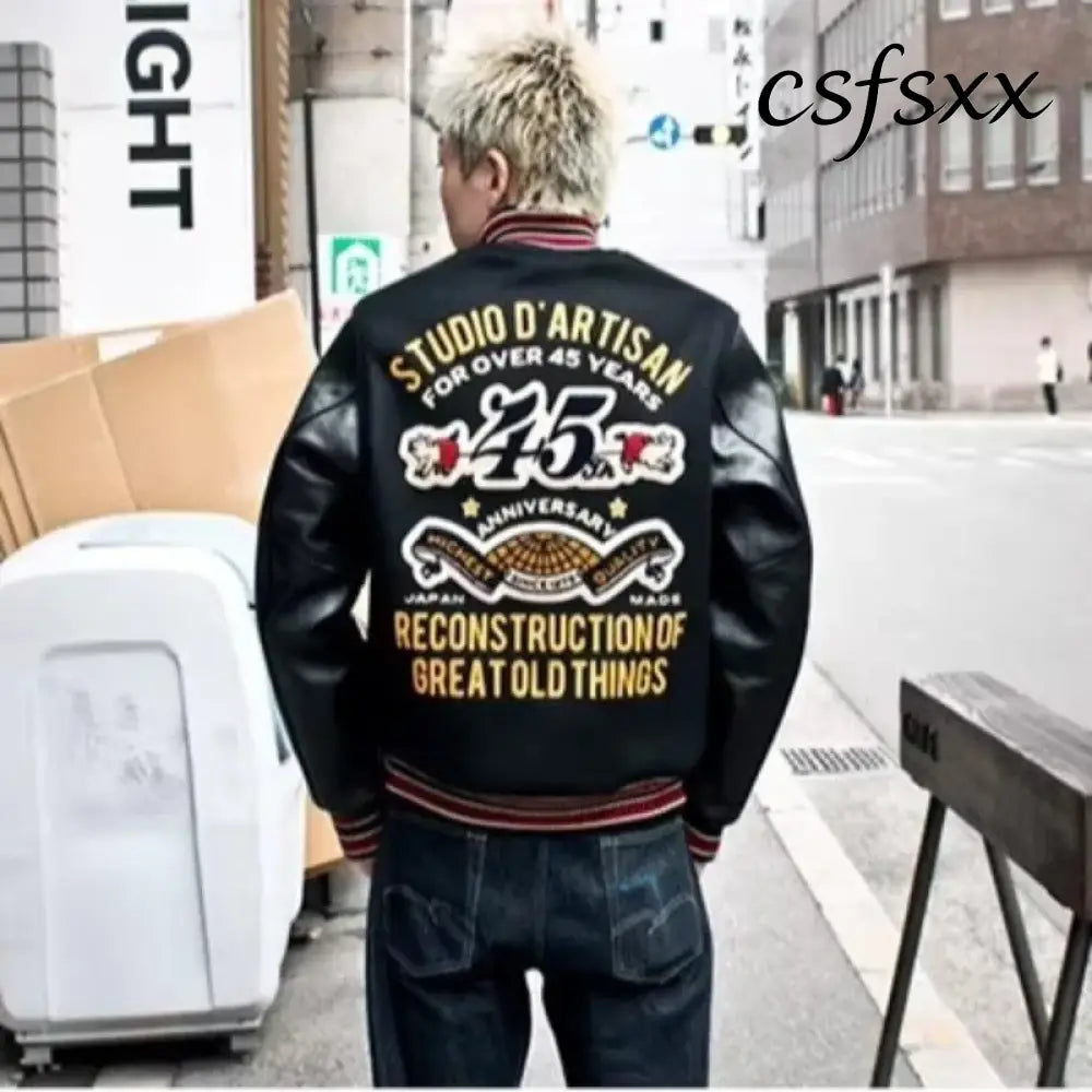 Embroidered Baseball Uniform for Men Spring Autumn Bomber Jackets Vintage Varsity Jackets Women Outerwears Fashion Men