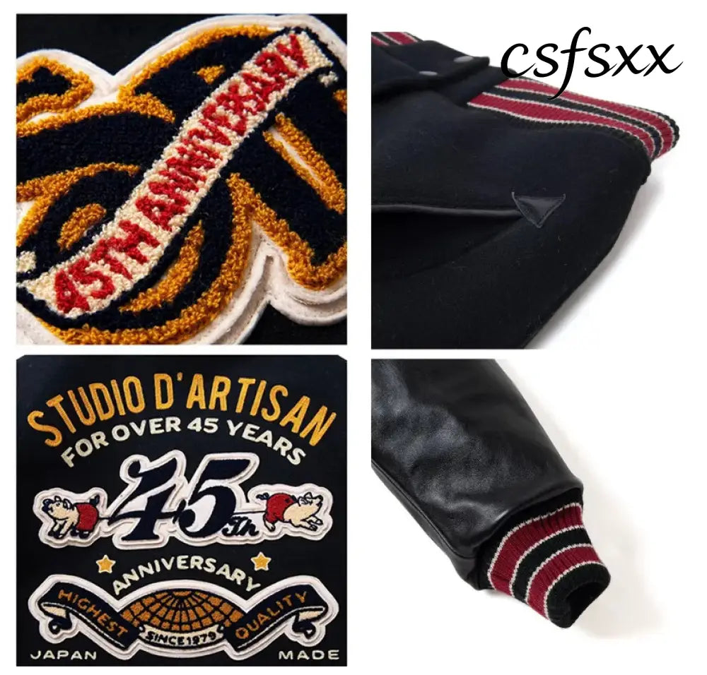 Embroidered Baseball Uniform for Men Spring Autumn Bomber Jackets Vintage Varsity Jackets Women Outerwears Fashion Men