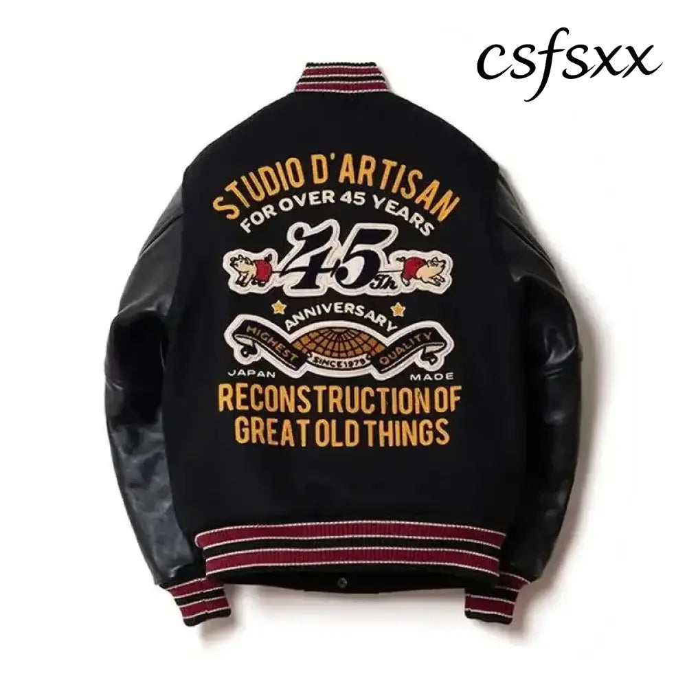 Embroidered Baseball Uniform for Men Spring Autumn Bomber Jackets Vintage Varsity Jackets Women Outerwears Fashion Men