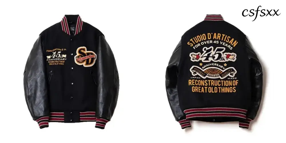 Embroidery Varsity Jacket Men PU Leather Sleeves Oversized Bomber Jackets Women Baseball Coats Streetwear Men Clothing