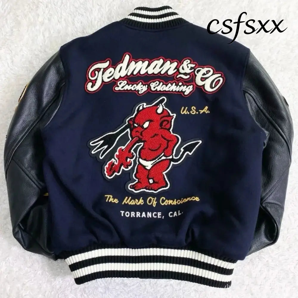Embroidery Varsity Jacket Men PU Leather Sleeves Oversized Bomber Jackets Women Baseball Coats Streetwear Men Clothing