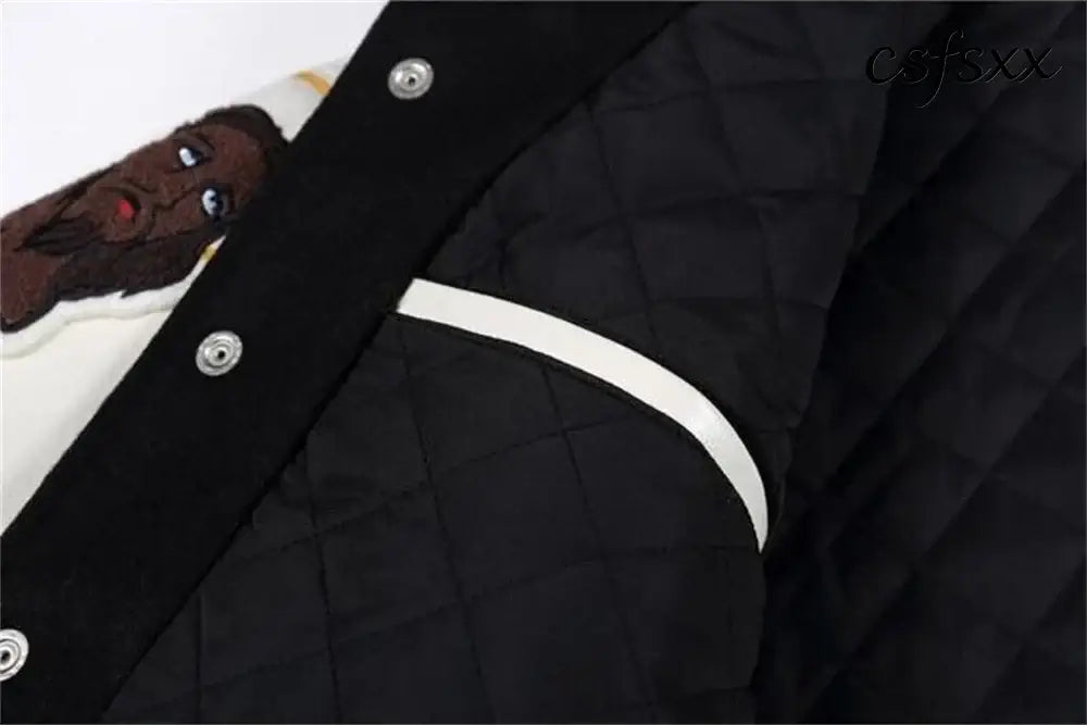 Fall/Winter Saint Michael Fashion Casual Loose Patch Embroidered Flying Baseball Jacket Oversized Jacket for Men and