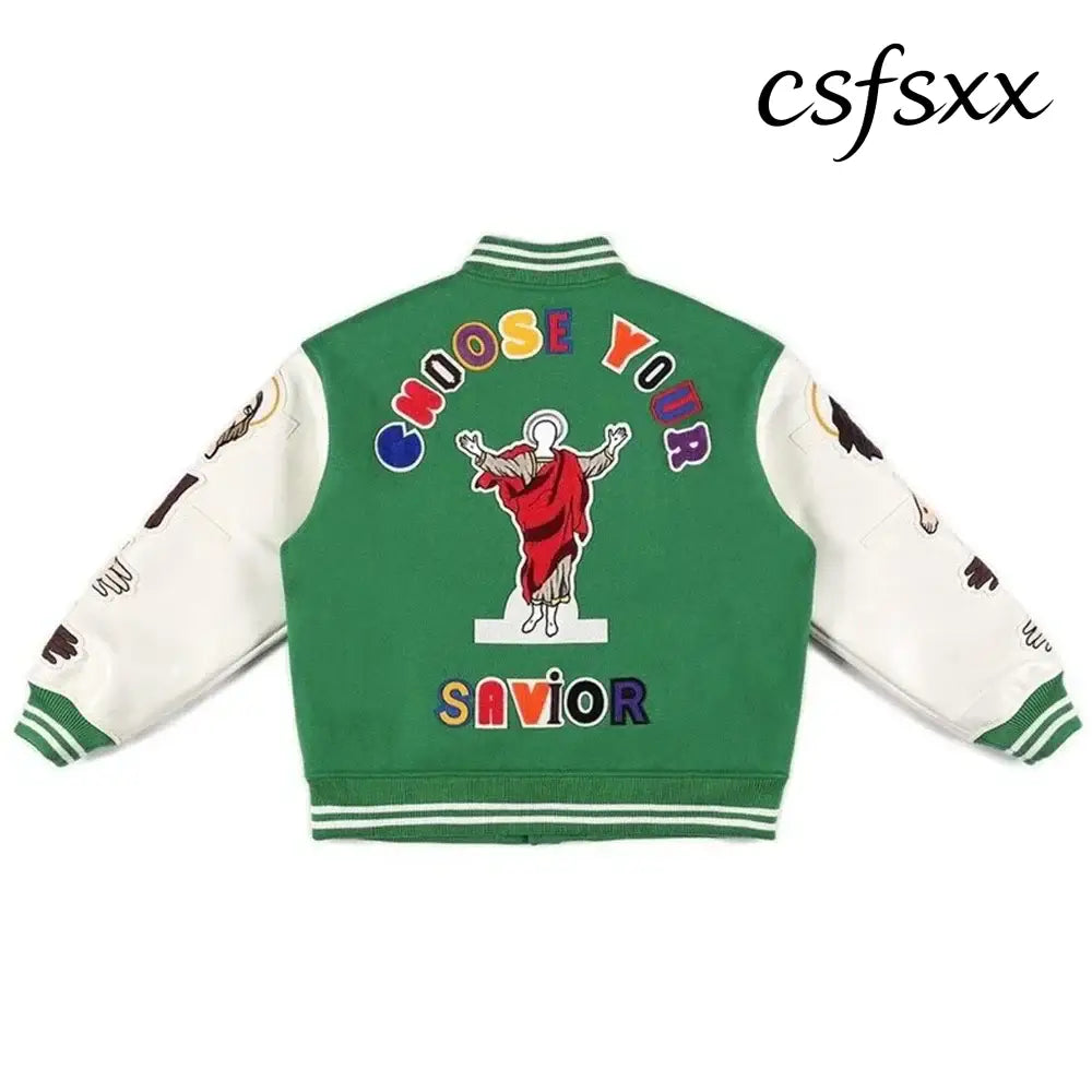 Fall/Winter Saint Michael Fashion Casual Loose Patch Embroidered Flying Baseball Jacket Oversized Jacket for Men and