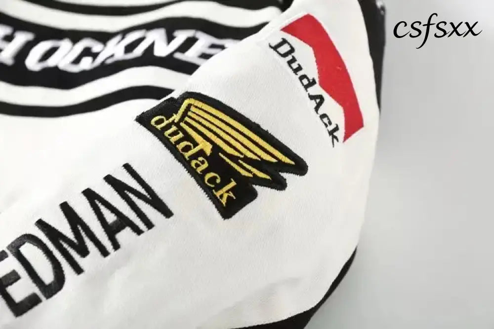 Heavy Industry Embroidery Coat New In Outdoor Stand Collar Racer Motorcycle Luxury Clothing Men Women Racing Biker