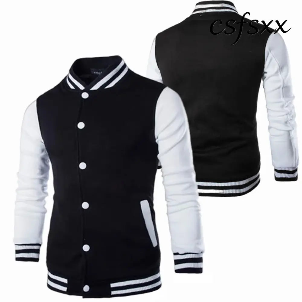 Hoodies Men Baseball Jacket Men Fashion Design Wine Red Mens Slim Fit College Varsity Jacket Men Harajuku Boy Sweatshirt