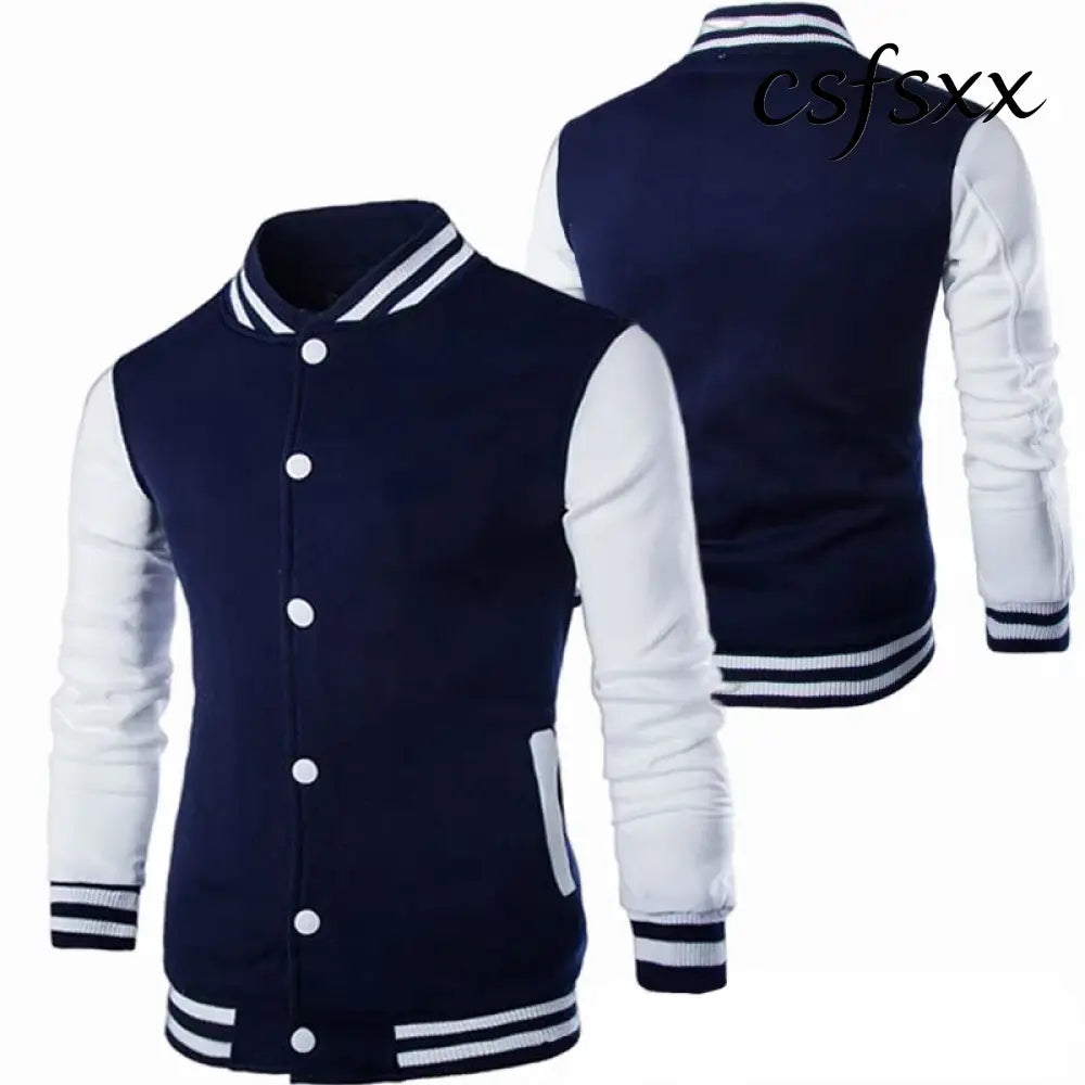Hoodies Men Baseball Jacket Men Fashion Design Wine Red Mens Slim Fit College Varsity Jacket Men Harajuku Boy Sweatshirt