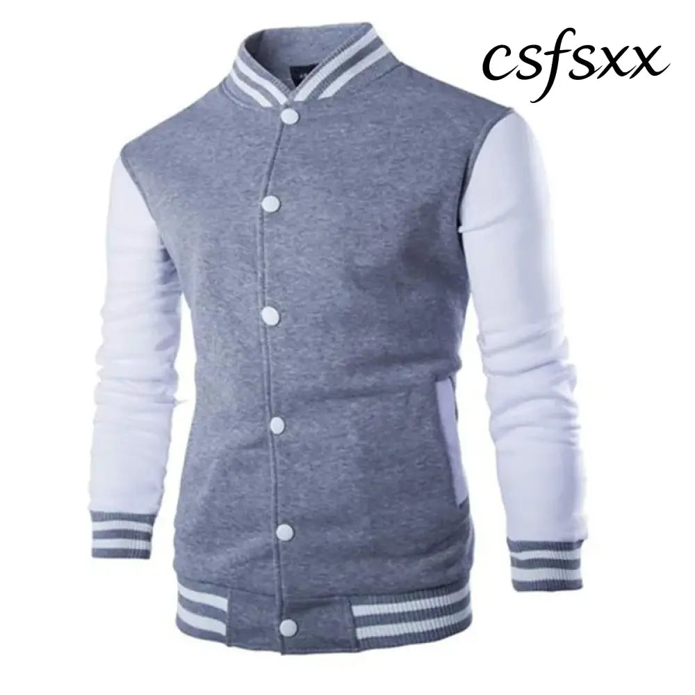 Hoodies Men Baseball Jacket Men Fashion Design Wine Red Mens Slim Fit College Varsity Jacket Men Harajuku Boy