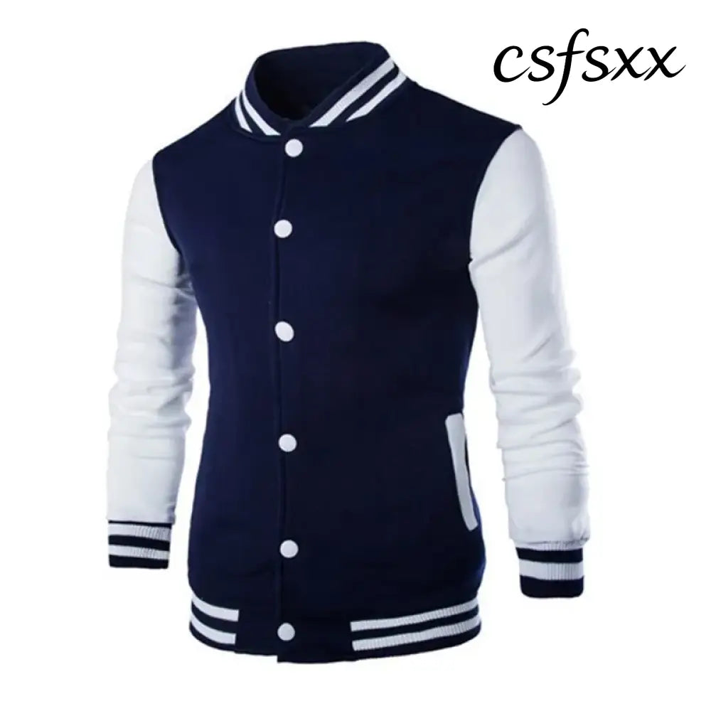 Hoodies Men Baseball Jacket Men Fashion Design Wine Red Mens Slim Fit College Varsity Jacket Men Harajuku Boy