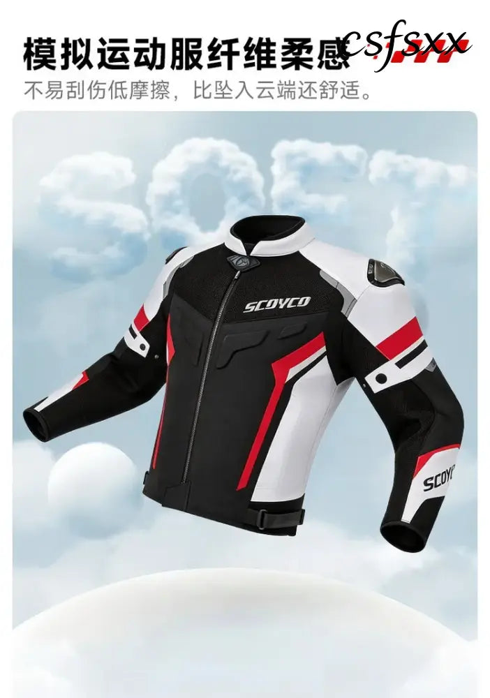 Men Spring Summer Breathable Mesh SCOYCO Motorcycle Riding Jacket Cycling Equipment Motorcyclist Clothing 600D Oxford