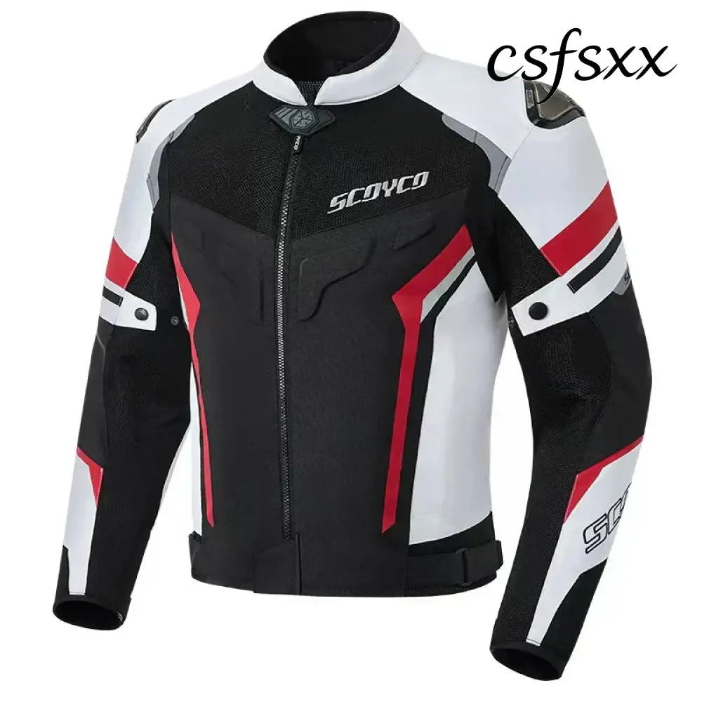 Men Spring Summer Breathable Mesh SCOYCO Motorcycle Riding Jacket Cycling Equipment Motorcyclist Clothing 600D Oxford