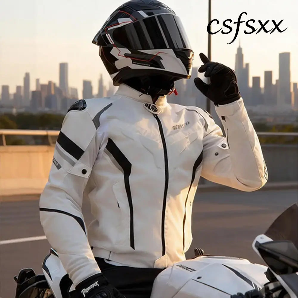 Men Spring Summer Breathable Mesh SCOYCO Motorcycle Riding Jacket Cycling Equipment Motorcyclist Clothing 600D Oxford