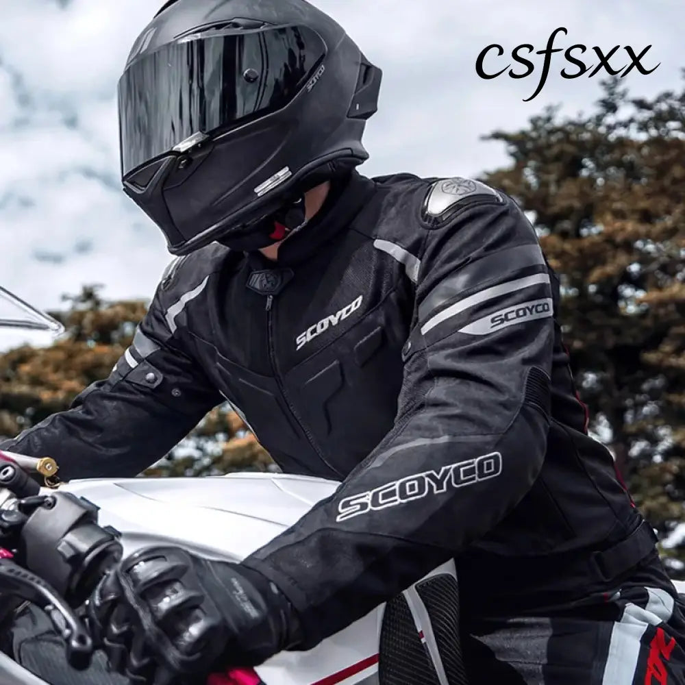 Men Spring Summer Breathable Mesh SCOYCO Motorcycle Riding Jacket Cycling Equipment Motorcyclist Clothing 600D Oxford