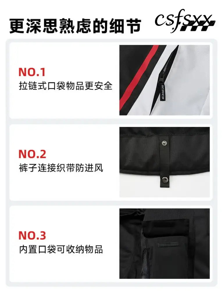Men Spring Summer Breathable Mesh SCOYCO Motorcycle Riding Jacket Cycling Equipment Motorcyclist Clothing 600D Oxford