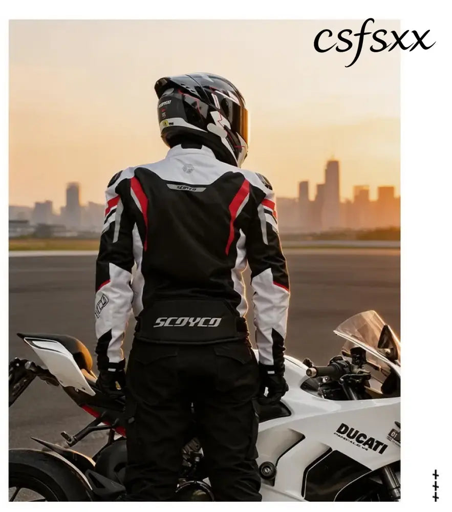 Men Spring Summer Breathable Mesh SCOYCO Motorcycle Riding Jacket Cycling Equipment Motorcyclist Clothing 600D Oxford