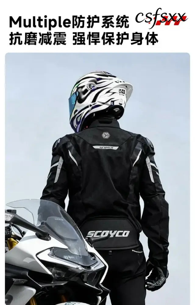 Men Spring Summer Breathable Mesh SCOYCO Motorcycle Riding Jacket Cycling Equipment Motorcyclist Clothing 600D Oxford