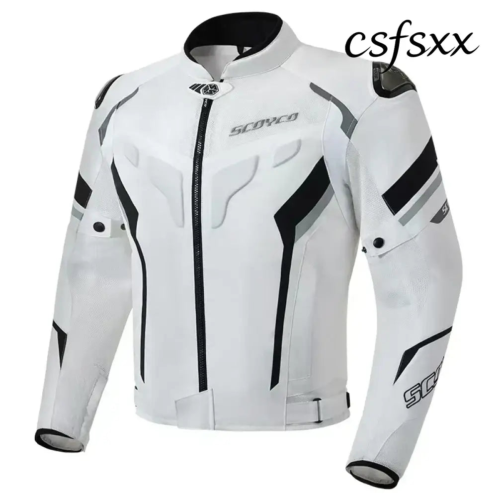 Men Spring Summer Breathable Mesh SCOYCO Motorcycle Riding Jacket Cycling Equipment Motorcyclist Clothing 600D Oxford