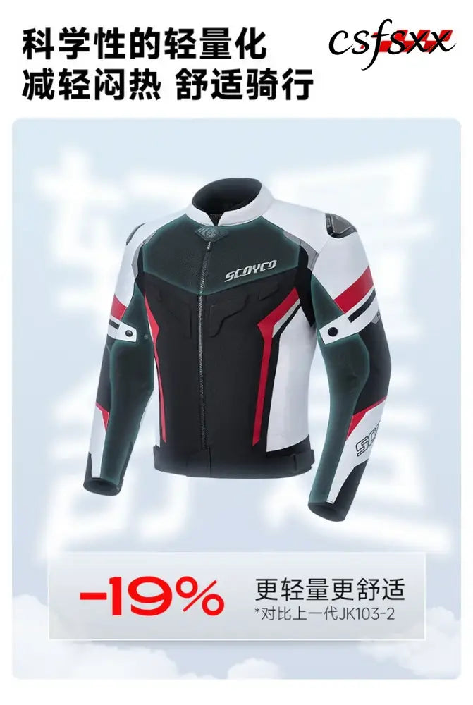 Men Spring Summer Breathable Mesh SCOYCO Motorcycle Riding Jacket Cycling Equipment Motorcyclist Clothing 600D Oxford