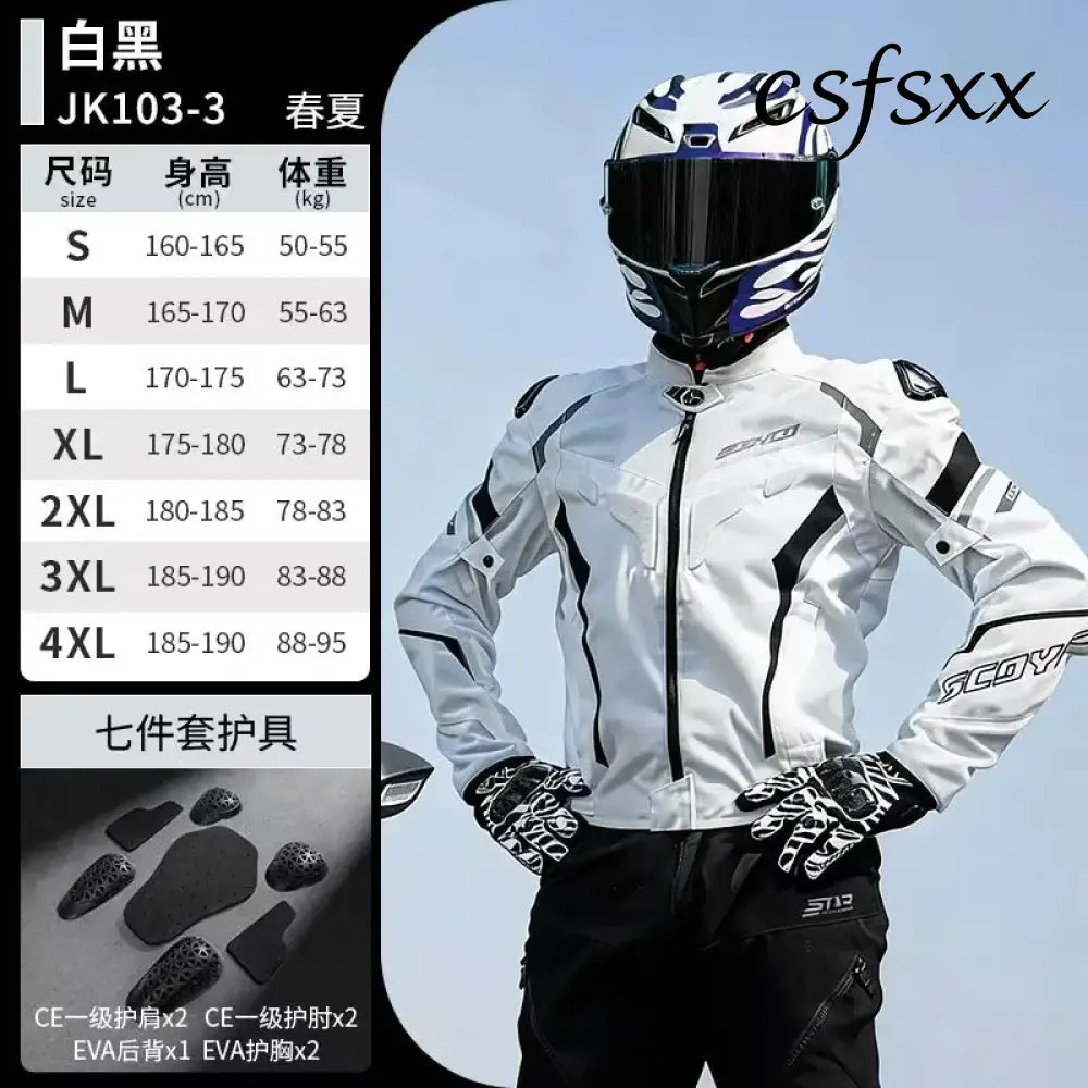Men Spring Summer Breathable Mesh SCOYCO Motorcycle Riding Jacket Cycling Equipment Motorcyclist Clothing 600D Oxford
