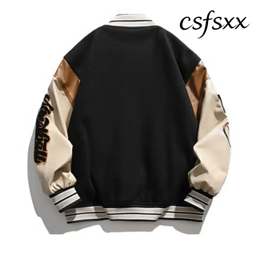 Men Women Vintage Bomber Jacket Boy Harajuku Varsity Baseball Jackets Korean Fashion College Uniform Oversized Y2k