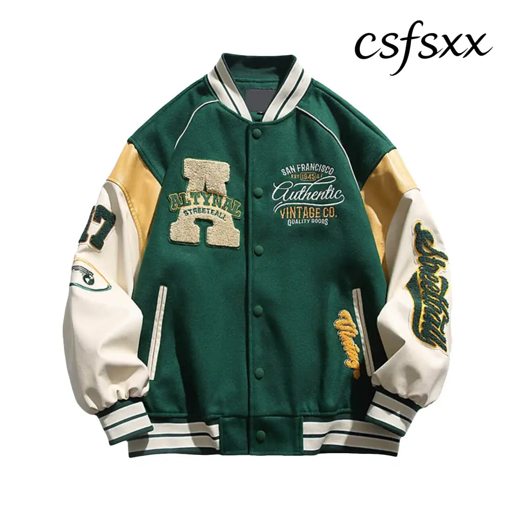 Men Women Vintage Bomber Jacket Boy Harajuku Varsity Baseball Jackets Korean Fashion College Uniform Oversized Y2k