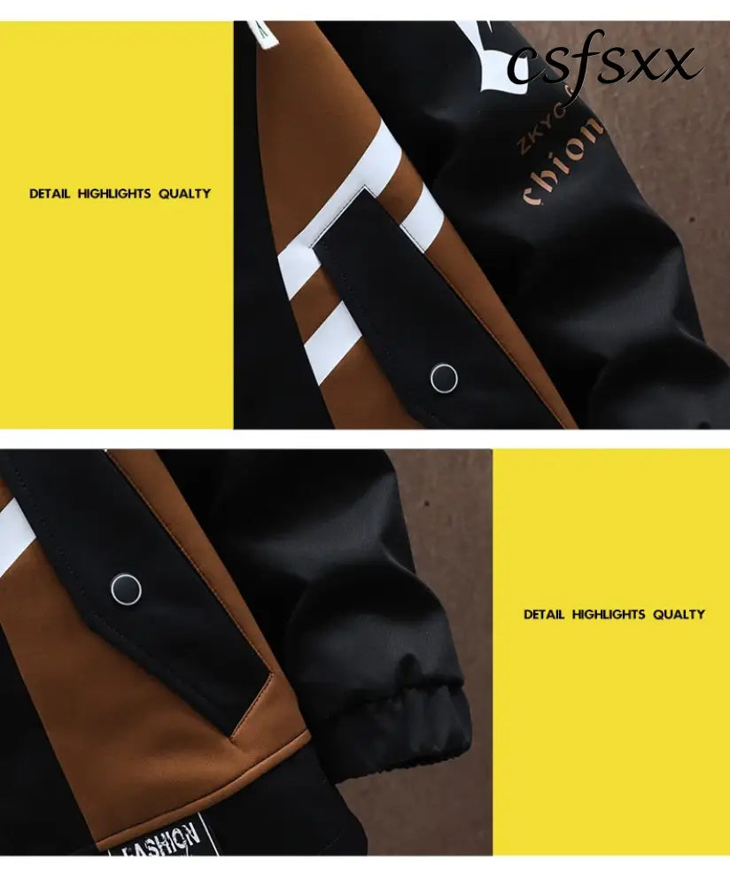 Men’s Casual Hooded Jackets Autumn Patchwork Thin Coats Outwear Top Windbreaker Streetwear Clothing Plus Size