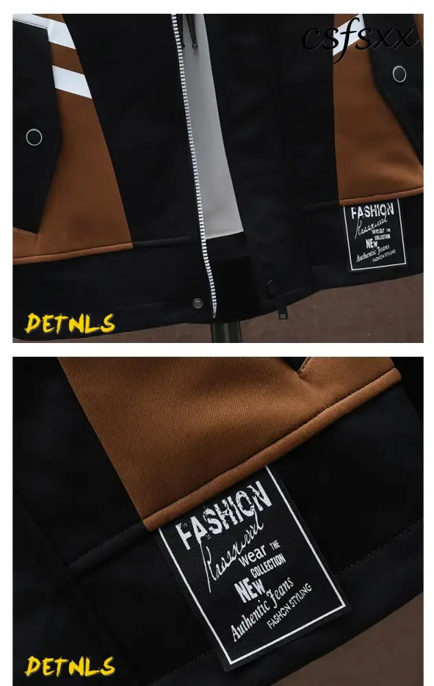 Men’s Casual Hooded Jackets Autumn Patchwork Thin Coats Outwear Top Windbreaker Streetwear Clothing Plus Size