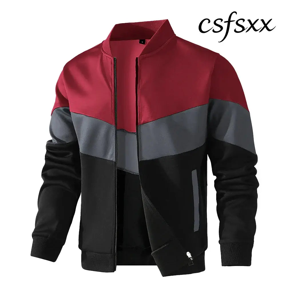 Men’s Jackets 25 New Spring Business Leisure Trendy Color Windproof Bomber Overshirt Zip-Up Streetwear Popular Clothes