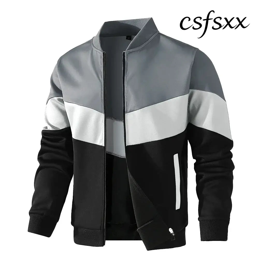Men’s Jackets 25 New Spring Business Leisure Trendy Color Windproof Bomber Overshirt Zip-Up Streetwear Popular Clothes