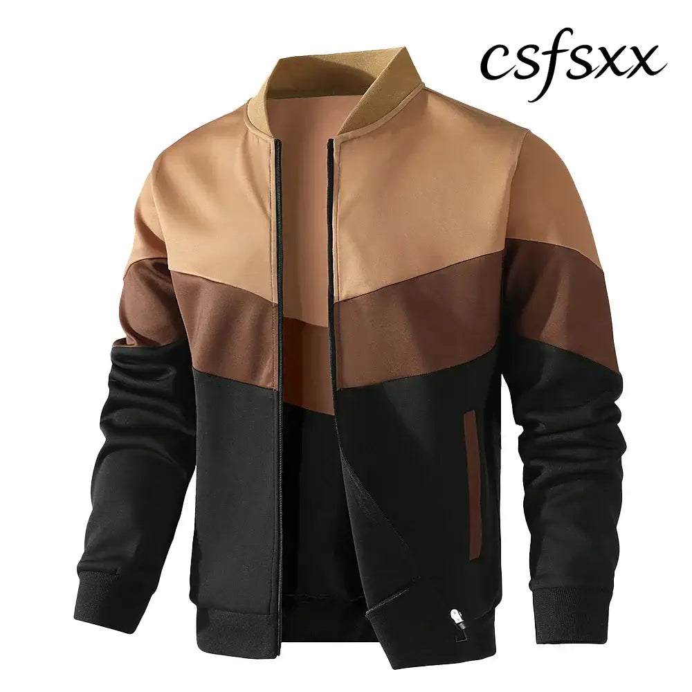 Men’s Jackets 25 New Spring Business Leisure Trendy Color Windproof Bomber Overshirt Zip-Up Streetwear Popular Clothes