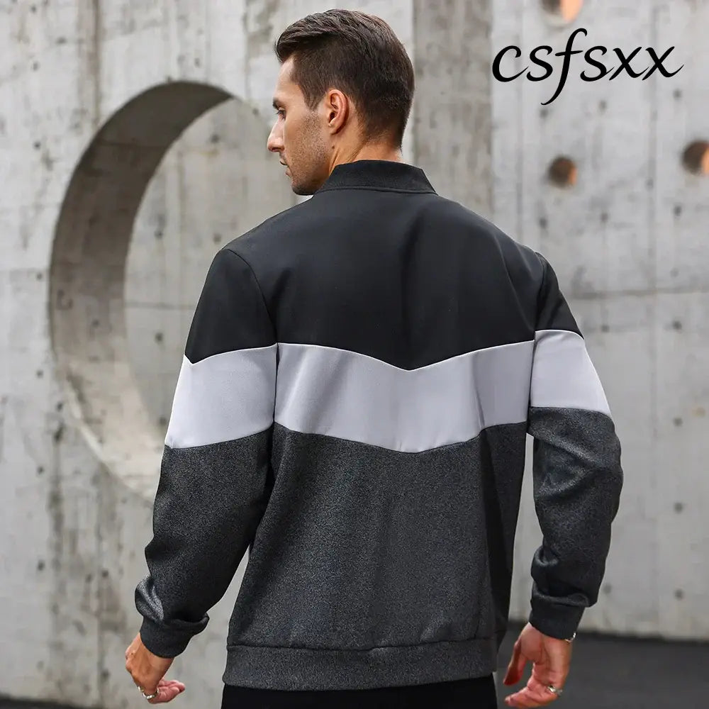 Men’s Jackets 25 New Spring Business Leisure Trendy Color Windproof Bomber Overshirt Zip-Up Streetwear Popular Clothes