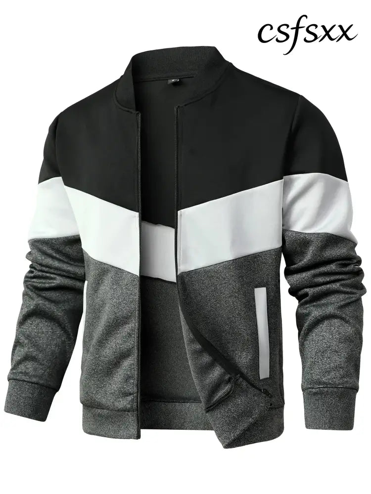 Men’s Jackets 25 New Spring Business Leisure Trendy Color Windproof Bomber Overshirt Zip-Up Streetwear Popular Clothes