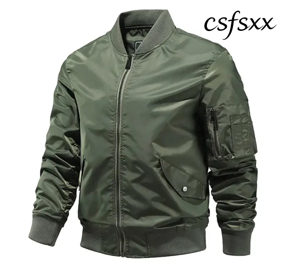 Men’s Spring Fall Lightweight Camouflage Bomber Jacket Windbreaker Softshell Varsity Jackets Men Golf Fashion