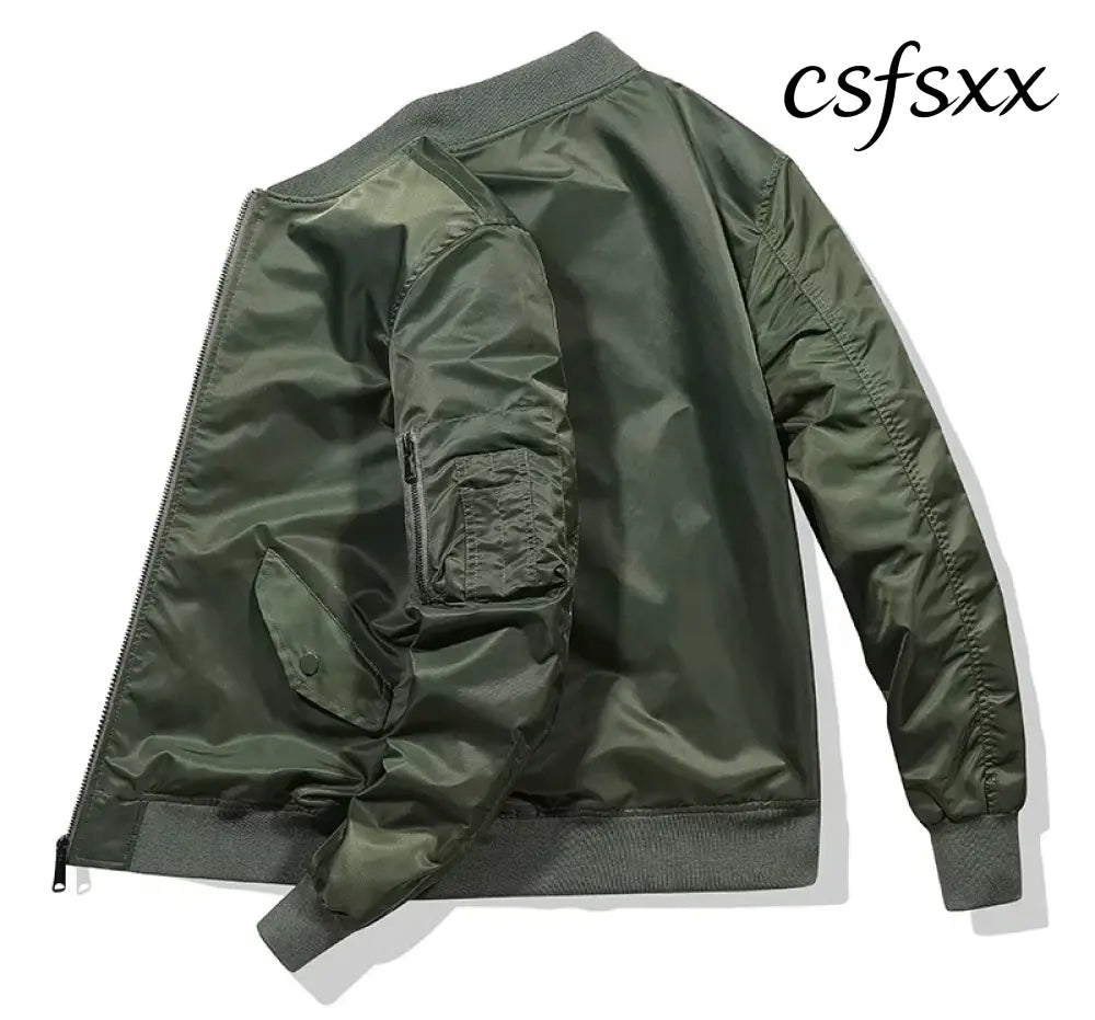 Men’s Spring Fall Lightweight Camouflage Bomber Jacket Windbreaker Softshell Varsity Jackets Men Golf Fashion