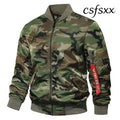 Men’s Spring Fall Lightweight Camouflage Bomber Jacket Windbreaker Softshell Varsity Jackets Men Golf Fashion