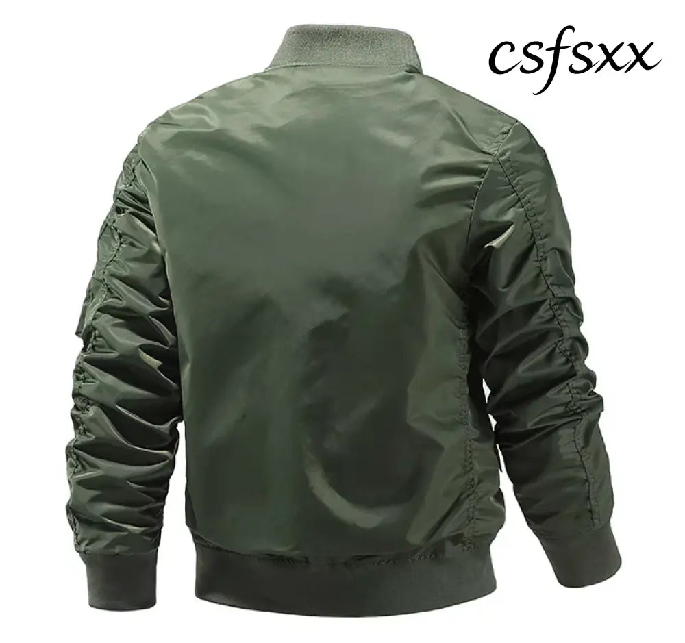 Men’s Spring Fall Lightweight Camouflage Bomber Jacket Windbreaker Softshell Varsity Jackets Men Golf Fashion