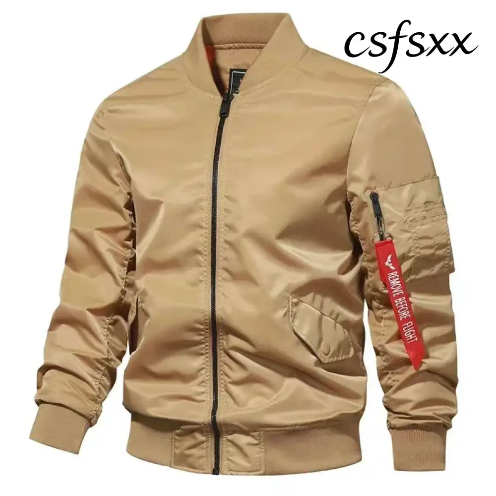 Men’s Spring Fall Lightweight Camouflage Bomber Jacket Windbreaker Softshell Varsity Jackets Men Golf Fashion